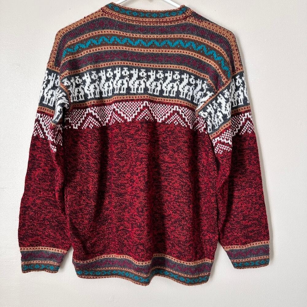 Tribal Southwest Knit Sweater Womens MEDIUM Lightweight Wool Preppy Casual - Picture 6 of 7